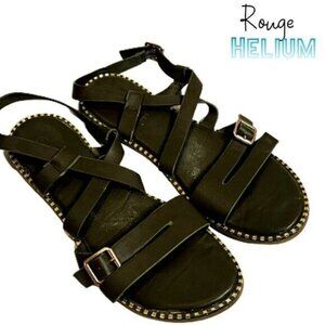 Rouge Helium Women's Cute Strappy Open‎ Toes Ankle Strap Summer Flat Sandals